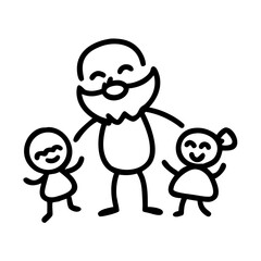 happy grendpa and daughter