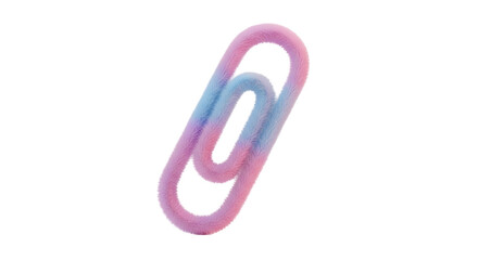 Obraz premium Gradient paperclip isolated on black background