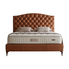 Obraz premium Luxury Upholstered Bed with Quilted Headboard 