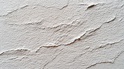 White decorative plaster wall showing rough finishing creating a unique texture