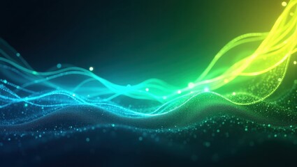 Fototapeta premium Vibrant Light Trails Flow Through the Darkness with Grace