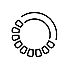 Loading circle icon vector graphic design template for website and application development process animation progress 100