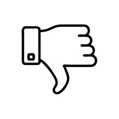 Thumbs down dislike icon vector illustration bad feedback symbol unlike negative gesture hand sign design 100