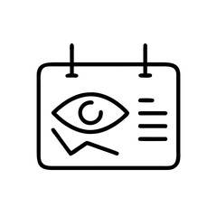 Eye chart vision test ophthalmology eyesight checkup eye exam optometry clinic diagnostic tool healthcare vision