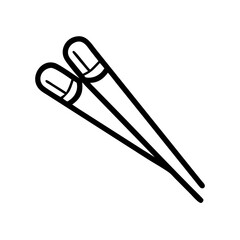 Chopsticks vector illustration for asian cuisine sushi food restaurant design and oriental culture concept art
