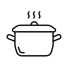 Stockpot cooking pot vector illustration for kitchenware and food preparation design asset graphic element