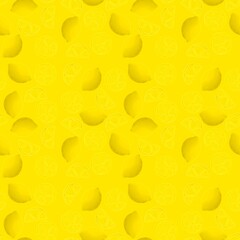 Lemon Cutout Paper Style Seamless Pattern