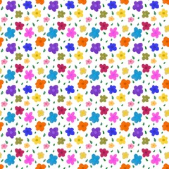 Colorful Cute Flower Seamless Pattern – Pop Style
