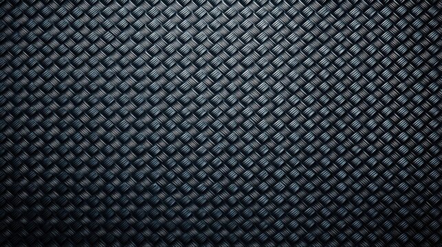 Dark woven carbon fiber texture creating repeating pattern background
