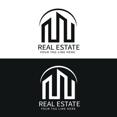 Minimalist real estate logo icon