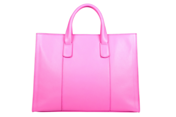 Soft Pastel Tote Bag with Wide Straps and Magnetic Closure, isolated on transparent background