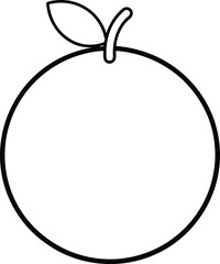 orange icon outline vector illustration on transparent background