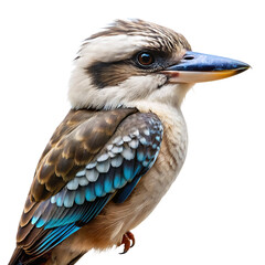 Kookaburra Bird Isolated on White Background Cutout