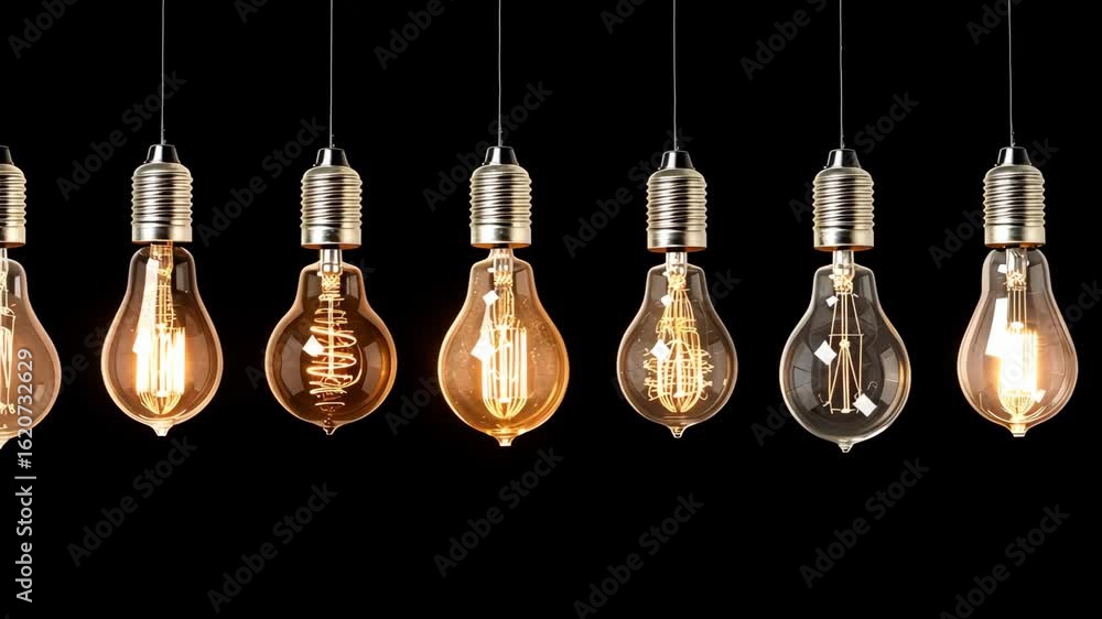 Poster experience the charm of hanging light bulbs that add warmth and create an inviting ambiance in moder