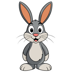 Fototapeta premium white rabbit with a big smile