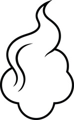 smoke icon outline vector illustration on transparent background