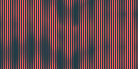 Vertical lines vector halftone pattern smooth curved structure red black abstract background. Retro styled linear half tone graphics backdrop perfect for technology-inspired design and visual effects