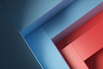 Abstract 3D Render of Clean Geometric Shapes for Branding