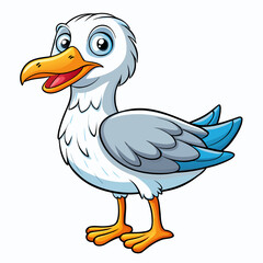 cartoon duck isolated on white