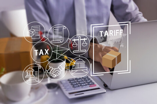 Business concept of trade agreement tariff negotiation in import and export tax negotiation between countries, international trade tariff agreement