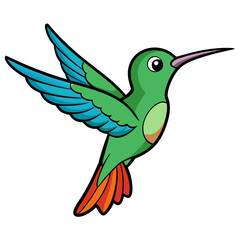 Fototapeta premium hummingbird with flower