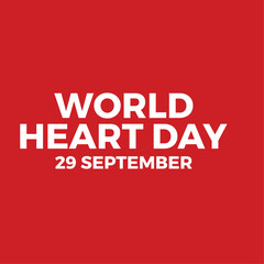 World Heart Day September white text