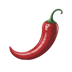 Ai depiction of red spicy pepper, spicy vegetable, fresh fruit, hot food element transparent background