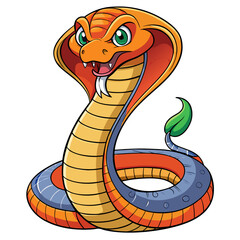 vector illustration of cartoon snake