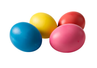 Colorful Easter Eggs: Spring Holiday Decoration, Painted Eggs, Festive Celebration Isolated on Transparent Background