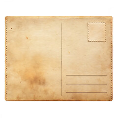 Postcard Isolated on White Background Cutout High Resolution