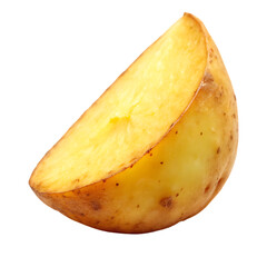 Potato Wedge Isolated on White Background Cutout
