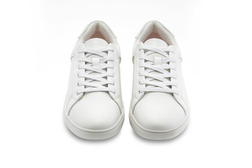 Pair of men's casual shoes in white
