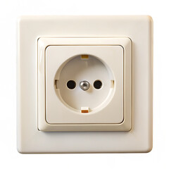 Power Outlet Isolated on White Background Cutout