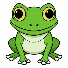 Fototapeta premium green frog cartoon