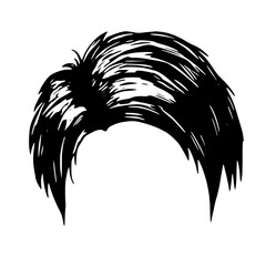 Spiky hair isolated on white background