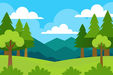 Obraz premium landscape with trees