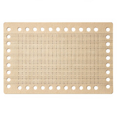 Punch Card Isolated on White Background Cutout High Resolution