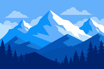 mountain landscape vector