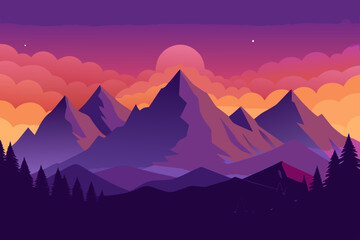 sunrise in mountains