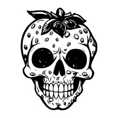 Fototapeta premium Strawberry skull isolated on white background