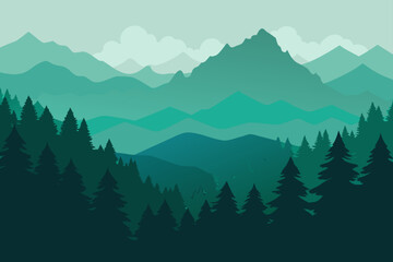Fototapeta premium mountain landscape with clouds
