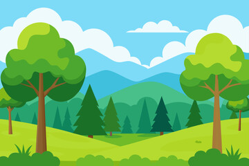 Obraz premium landscape with trees