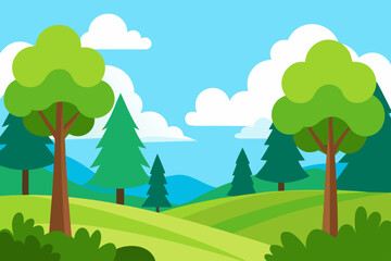 Obraz premium landscape with trees