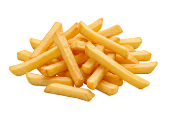 Golden French Fries: A Crispy, Delicious Visual Isolated on Transparent Background