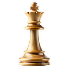 Queen Chess Piece Isolated on White Background Cutout