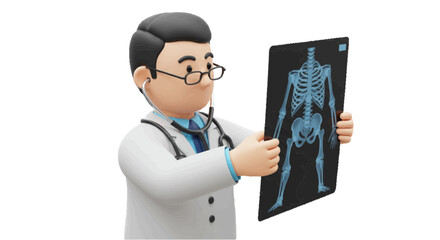 doctor with x ray