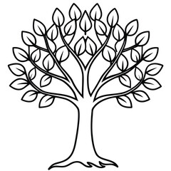 Obraz premium Stylized Tree of Life Symbol Representation Artistic Design