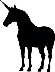 Black unicorn silhouette