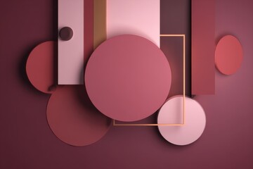 Abstract 3D Render of Clean Geometric Shapes for Branding