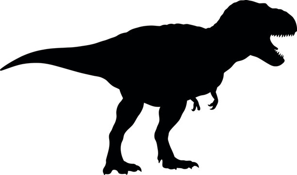Tyrannosaurus rex silhouette prehistoric dinosaur icon